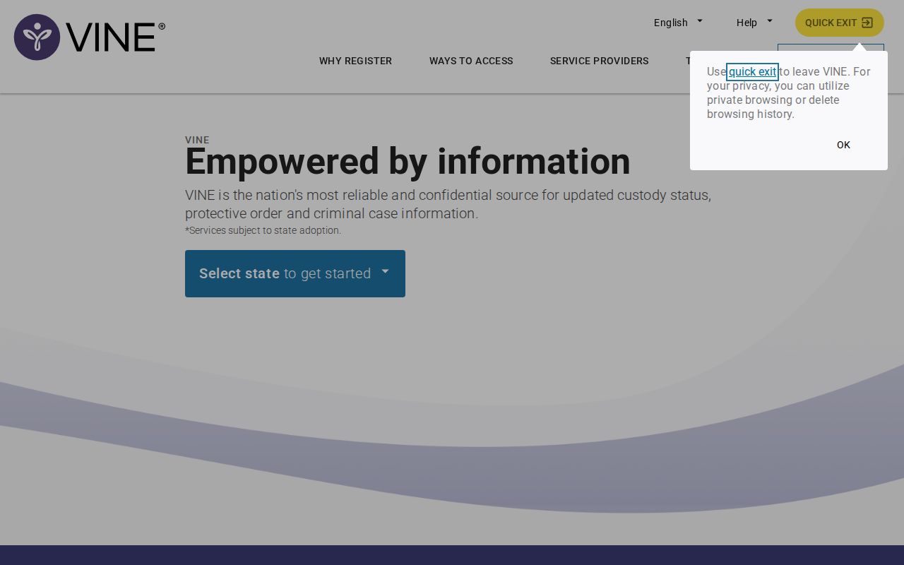 Howard County arrest record custody status notification service