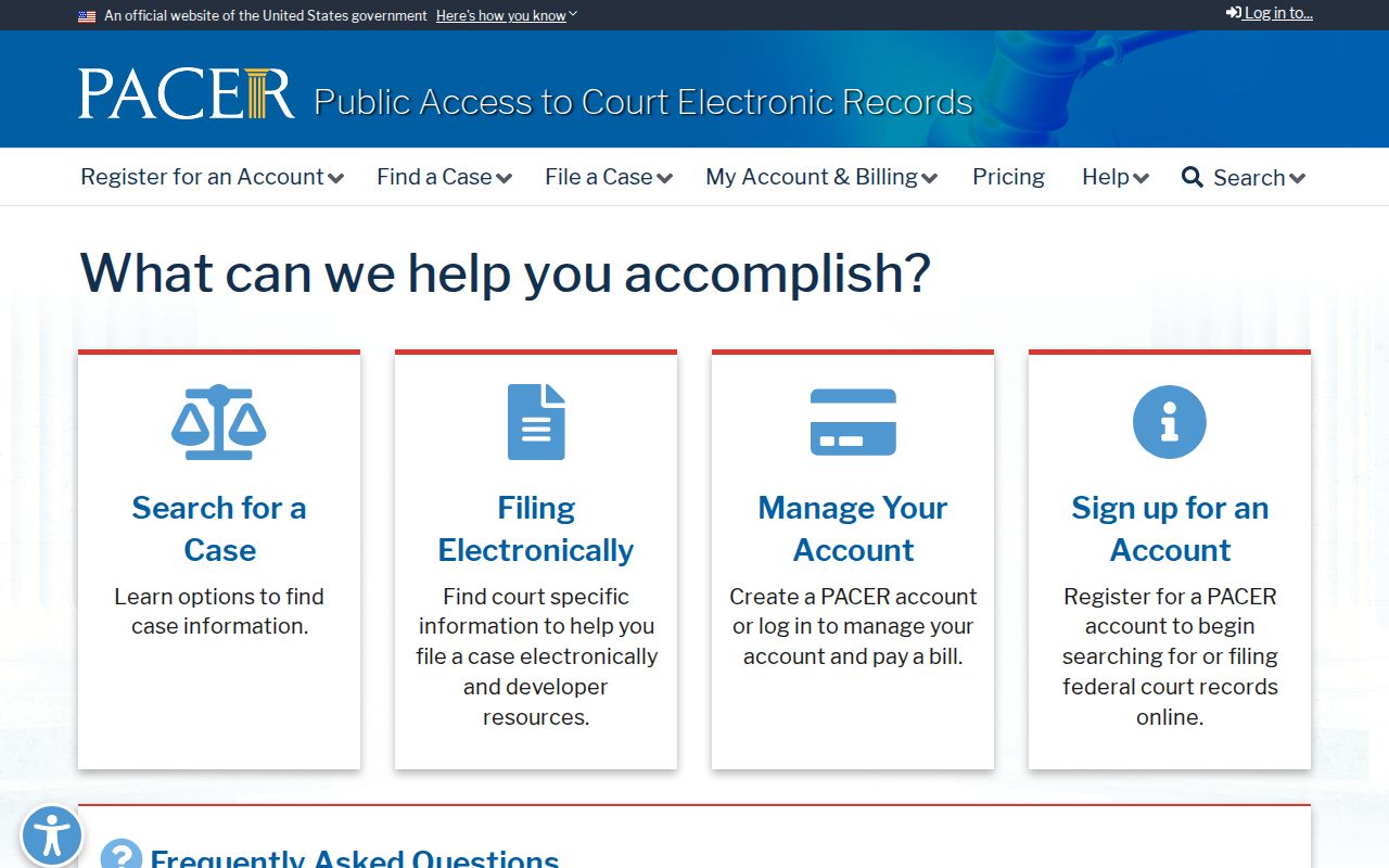 Howard County federal criminal court case search through PACER