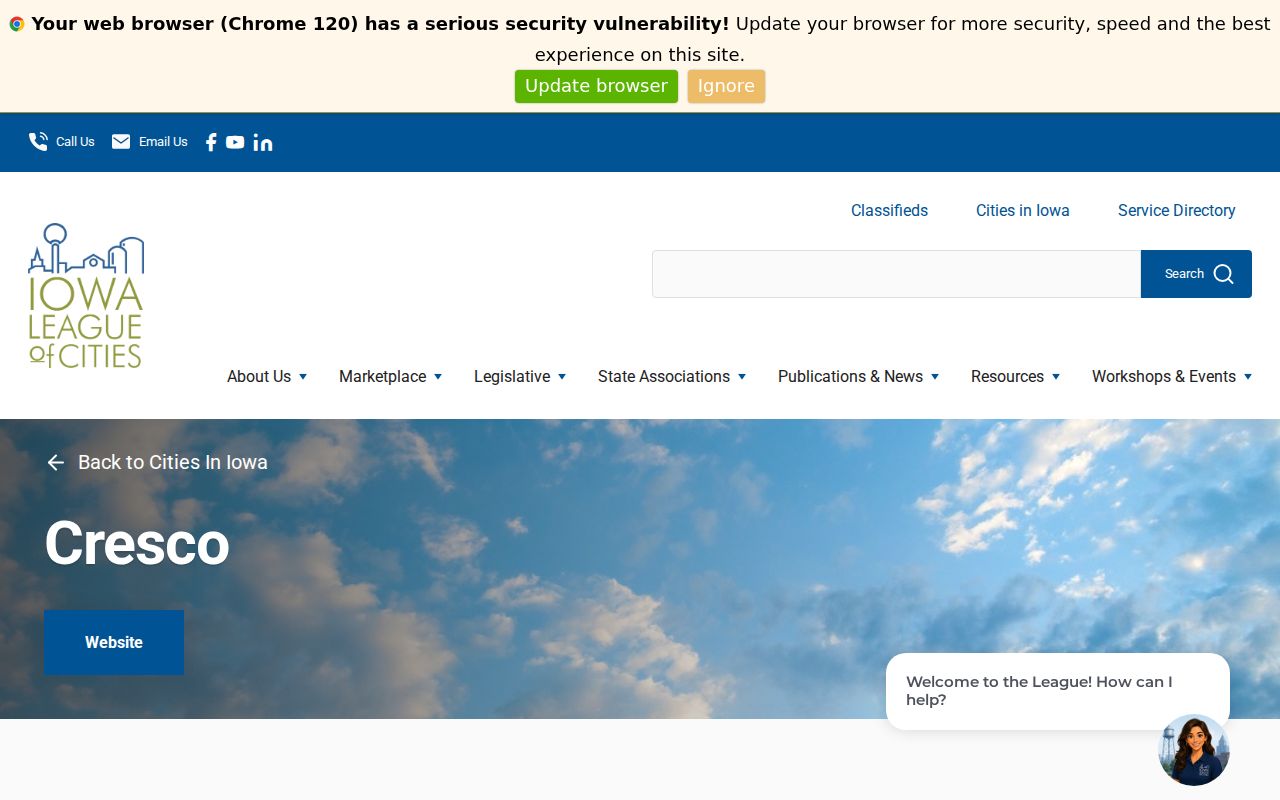 Cresco criminal history city directory and police contact entry