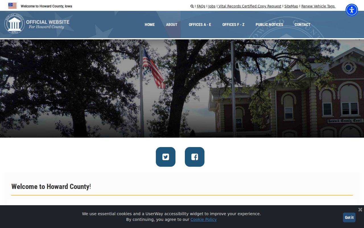 Howard County municipal links used to route Elma criminal history requests